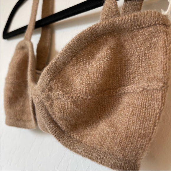 NWT Khaite Eda Cashmere Bralette in Camel Tan Size XS - Picture 9 of 9